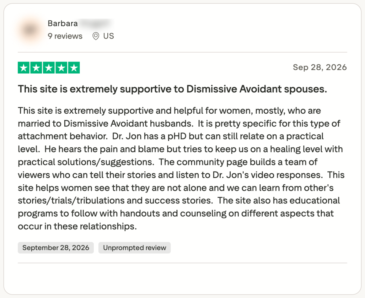 Trustpilot review from Barbara
